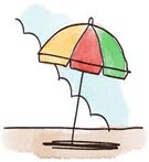 イラスト_ビーチパラソル
