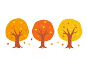 イラスト_秋の木々
