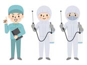 イラスト_害虫駆除の薬剤を散布